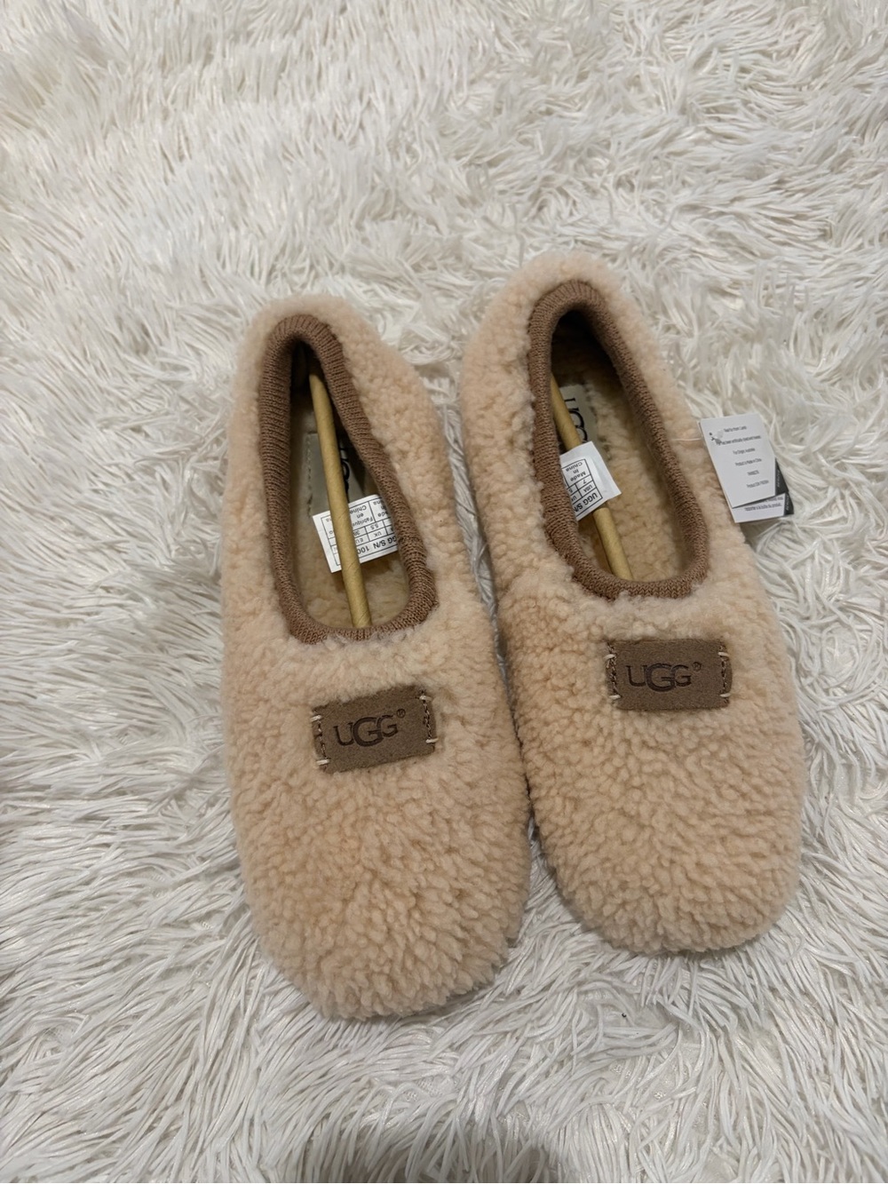Ugg Slippers  Birche Natural - Size 7 - NWT